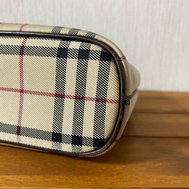 超美品! バーバリー ハンドバッグ トート ノバチェック レザー ロゴプレート