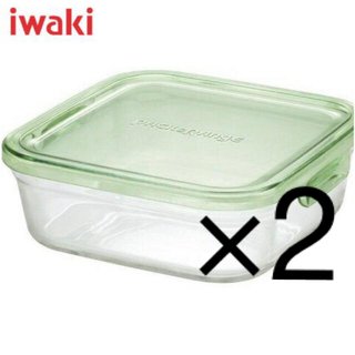 新品未使用　iwaki イワキ　保存容器　耐熱ガラス食器　800ml 2個セット(容器)