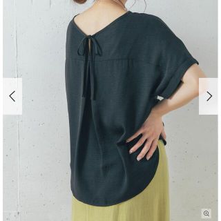 アーバンリサーチロッソ(URBAN RESEARCH ROSSO)の専用　ウォッシャブルバックリボンブラウス【BLACK】(シャツ/ブラウス(半袖/袖なし))