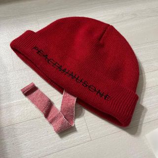 正規品☆ PEACEMINUSONE KNIT 白ニット帽子