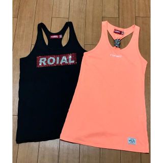 ロイヤル(roial)の☆ roial ロイヤル ◆ スパンコール他・タンクトップ（Ｓ）２枚set(タンクトップ)