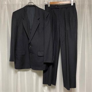 極美品　COMME des GARCONS HOMME  ストライプスーツ　黒