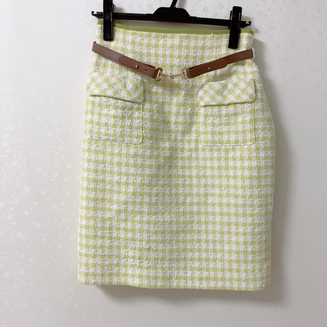 Apuweiser-riche(アプワイザーリッシェ)のギンガムチェックタイトスカート レディースのスカート(ひざ丈スカート)の商品写真
