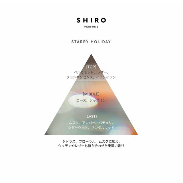 shiro(シロ)のSHIRO/【限定品】スターリーホリデー［匿名配送］ コスメ/美容の香水(香水(女性用))の商品写真