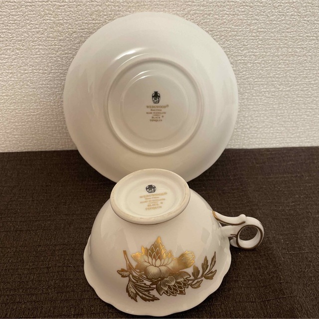 WEDGWOOD - ウェッジウッド ブラックトンキン カップ&ソーサーの WEDGWOOD - ウェッジウッド ブラックトンキン カップ&ソーサーの