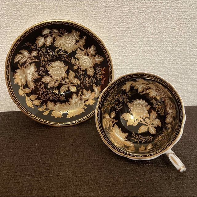 WEDGWOOD - ウェッジウッド ブラックトンキン カップ&ソーサーの WEDGWOOD - ウェッジウッド ブラックトンキン カップ&ソーサーの