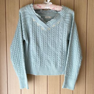 アクシーズファム(axes femme)の美品 アクシーズファム レース付きニット(ニット/セーター)