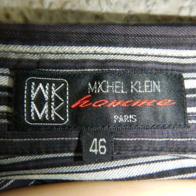 MK MICHEL KLEIN(エムケーミッシェルクラン)のo5291　ミッシェル　クラン　チェック　ホリゾンタルカラー　デザイン　シャツ メンズのトップス(シャツ)の商品写真