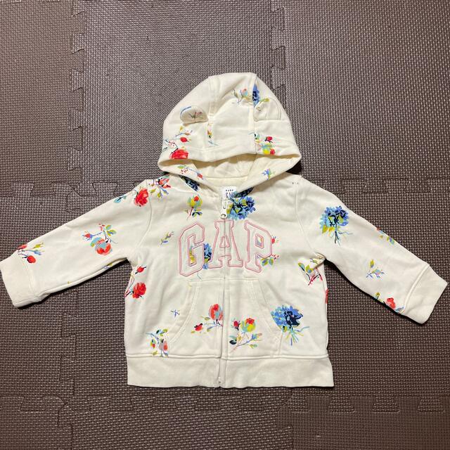 babyGAP(ベビーギャップ)のbaby gap 花柄パーカー キッズ/ベビー/マタニティのベビー服(~85cm)(トレーナー)の商品写真