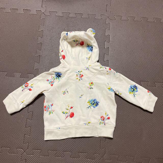 babyGAP(ベビーギャップ)のbaby gap 花柄パーカー キッズ/ベビー/マタニティのベビー服(~85cm)(トレーナー)の商品写真