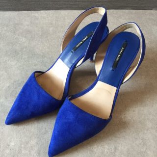 ザラ(ZARA)のZARA 青 ブルー パンプス サンダル(ハイヒール/パンプス)