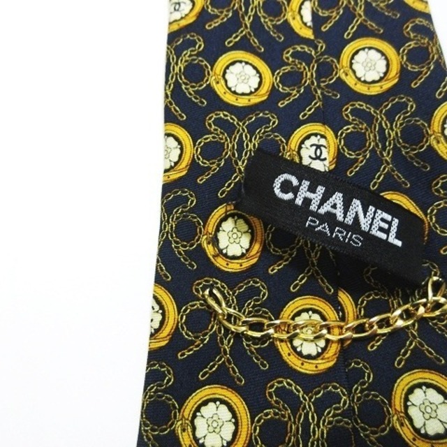 CHANEL(シャネル)のシャネル シルク ココマーク ネクタイ ボタン柄 チェーン柄 総柄 レギュラー メンズのファッション小物(ネクタイ)の商品写真