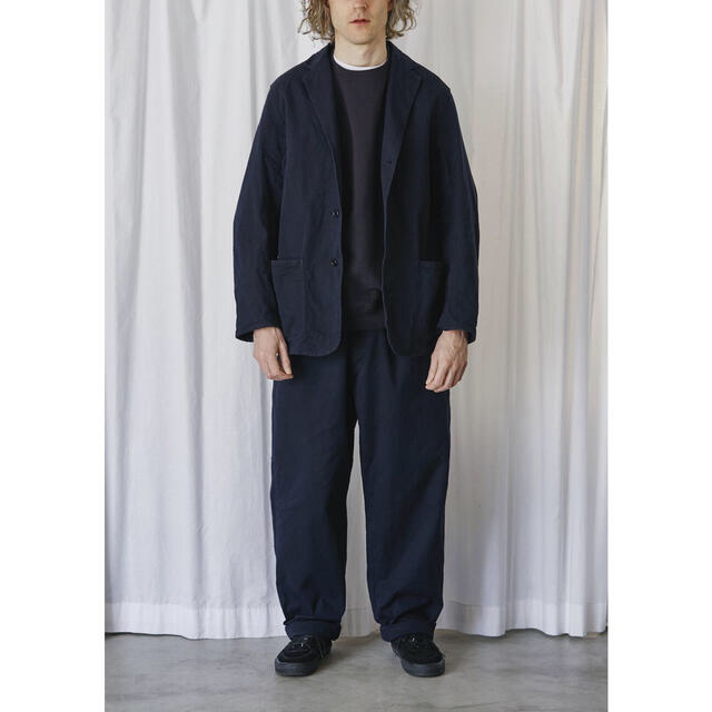 comoli コットンツイルドローストリングパンツ navy サイズ2 | フリマアプリ ラクマ