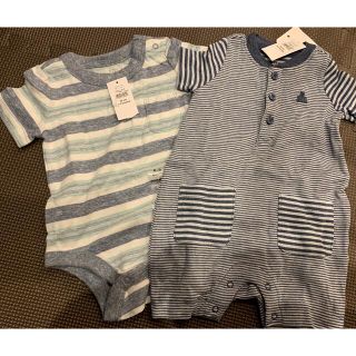 ベビーギャップ(babyGAP)のbaby GAP 50cm 2枚(ロンパース)