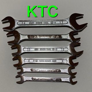 KTC 両口スパナ6本 新品同様　電工ペンチ中古おまけ(工具)