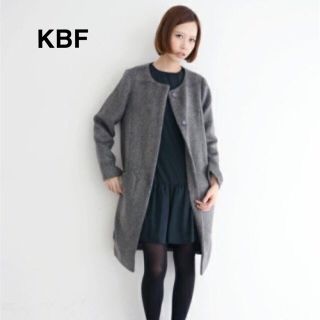 ケービーエフ(KBF)のSALE！美品！KBF  ノーカラーコート グレー (ノーカラージャケット)