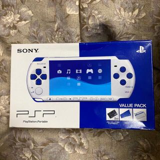 ソニー(SONY)の【新品】 PSPJ-30018 バリューパック　ホワイト／ブルー(携帯用ゲーム機本体)