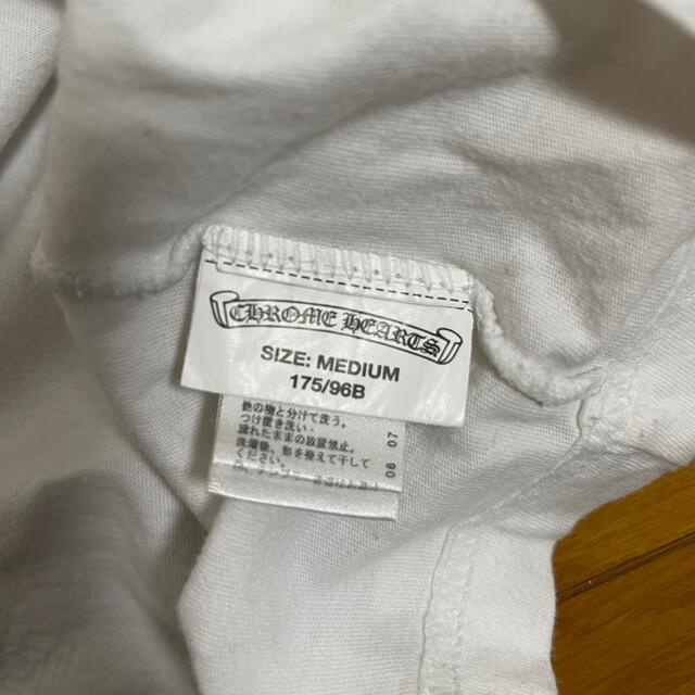 Chrome Hearts(クロムハーツ)のクロムハーツ  ネック　スリーブ　ロゴ　ロンT 白　Mサイズ メンズのトップス(Tシャツ/カットソー(七分/長袖))の商品写真