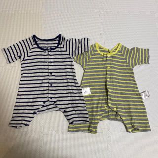 【ゆめ様専用】ロンパース 60サイズ 2枚 & サロペット 70サイズ(ロンパース)