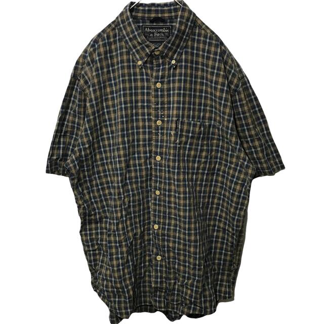 Abercrombie&Fitch(アバクロンビーアンドフィッチ)の【希少デザイン】アバクロ Abercrombie 半袖シャツ M チェック メンズのトップス(シャツ)の商品写真