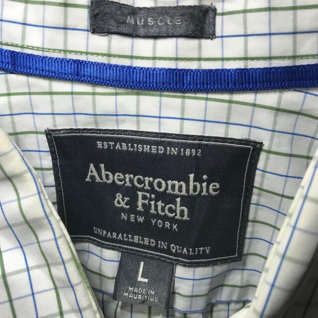 Abercrombie&Fitch(アバクロンビーアンドフィッチ)の【希少】アバクロ Abercrombie 長袖シャツ L チェック 輸入古着 メンズのトップス(シャツ)の商品写真