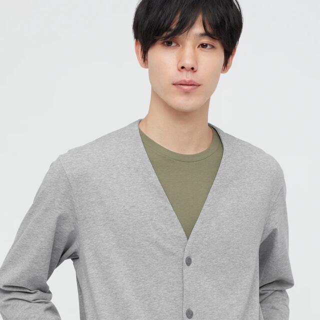 UNIQLO(ユニクロ)のユニクロ エアリズム UVカットカーディガン XLサイズ／グレー 新品タグ付き！ メンズのトップス(カーディガン)の商品写真