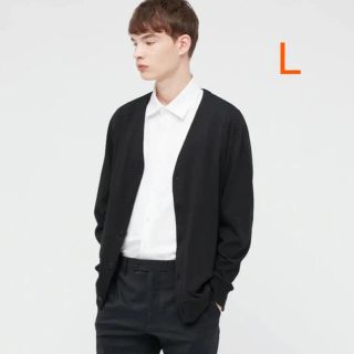 ユニクロ(UNIQLO)のユニクロ エアリズム UVカットカーディガン Lサイズ／ブラック 新品タグ付き！(カーディガン)