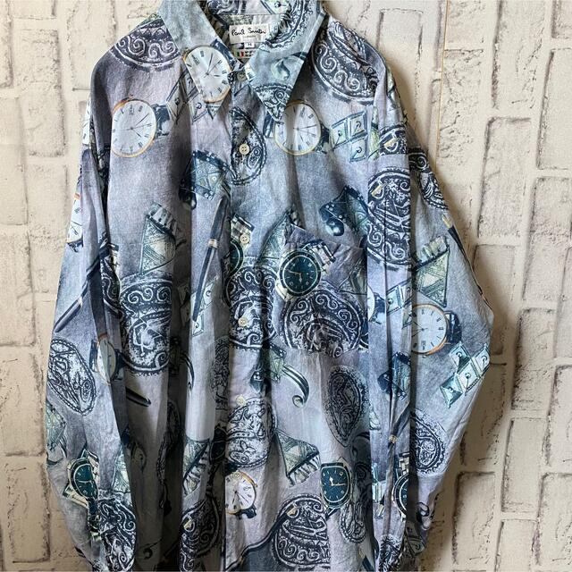 最新品好評】 Paul Smith - Paul Smith 総柄シャツ 古着 メンズ シャツ