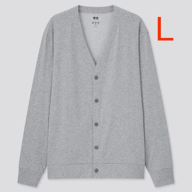 UNIQLO(ユニクロ)のユニクロ エアリズム UVカットカーディガン Lサイズ／グレー 新品タグ付き！ メンズのトップス(カーディガン)の商品写真