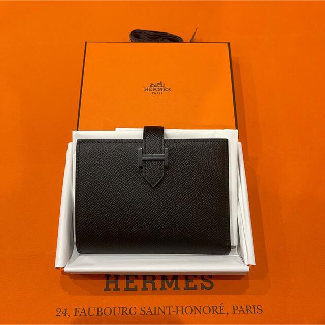 新品未使用 レア HERMES エルメス べアン コンパクト モノクローム