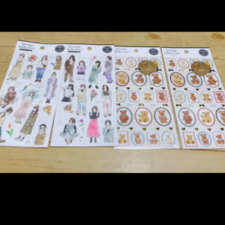 セリア(Seria)のSeria セリア シール ステッカー コレクション 日本製 クマ 女の子 雑貨(シール)