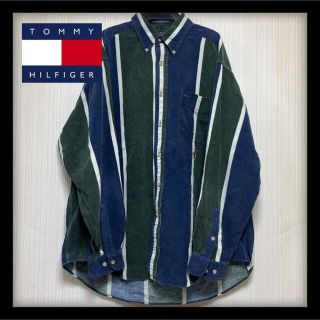 トミーヒルフィガー(TOMMY HILFIGER)の90s トミーヒルフィガー　コーデュロイ　シャツ　オーバーサイズ(シャツ)