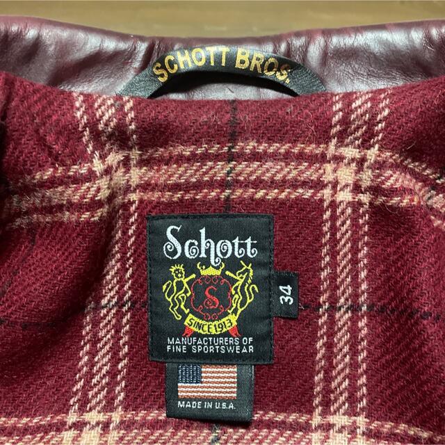 schott(ショット)の希少‼️美品‼️schottホーウィンレザーライダース6103US 34インチ メンズのジャケット/アウター(ライダースジャケット)の商品写真