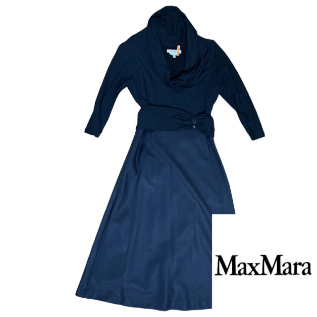 Max Mara(マックスマーラ)の【美品】Max Mara マックスマーラ　ドレスワンピース　38 レディースのワンピース(ロングワンピース/マキシワンピース)の商品写真