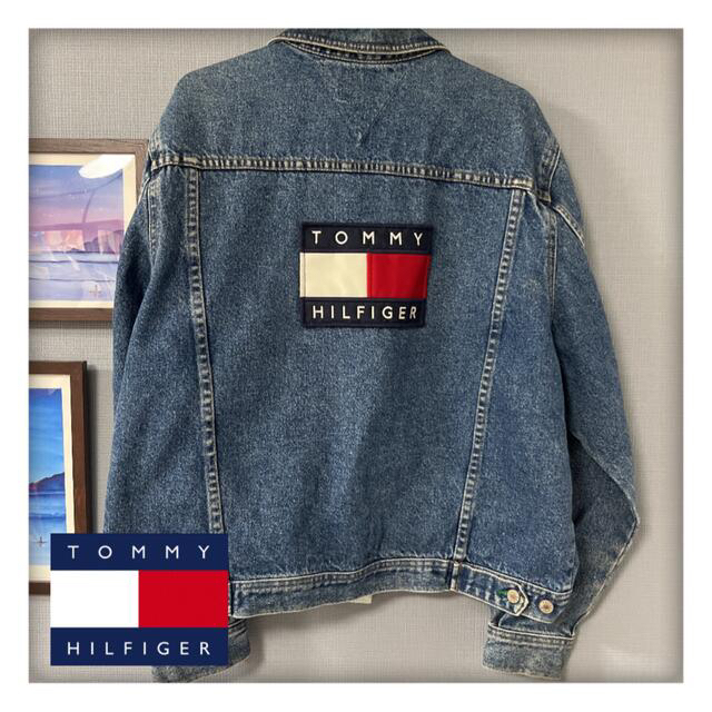 TOMMY HILFIGER - 90s Tommy Hilfiger ブランドロゴ デニムジャケットの通販 by NALU's shop