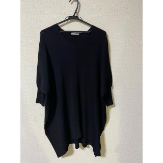 Theory luxe 21ss プルオーバーチュニックニット ブラック