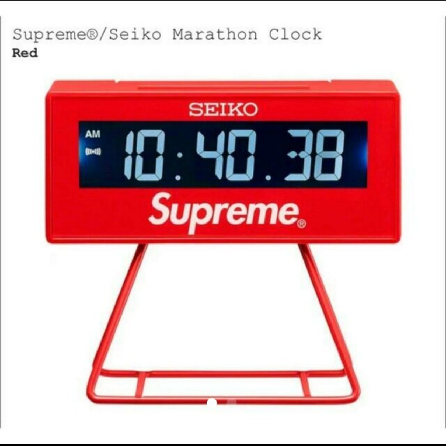 Supreme(シュプリーム)のSupreme Seiko Marathon Clock シュプリーム セイコー インテリア/住まい/日用品のインテリア小物(置時計)の商品写真