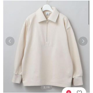 ロク(6 (ROKU))のCOTTON URAKE HALF ZIP PULLOVER/スウェット(カットソー(長袖/七分))