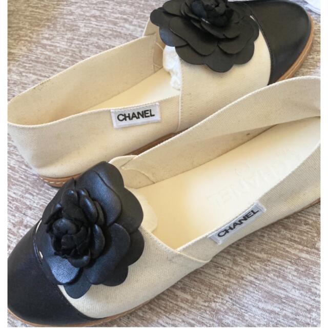 CHANEL シャネル　カメリア　エスパドリーユ　スリッポン