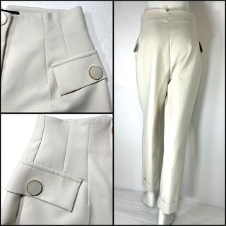 ザラ(ZARA)のZARA ザラ カジュアルパンツ テーパード ストレッチ USA S  68cm(カジュアルパンツ)