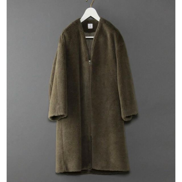 BEAUTY&YOUTH UNITED ARROWS(ビューティアンドユースユナイテッドアローズ)のroku 6 V-NECK FAKE FUR COAT/ﾛﾝｸﾞｺｰﾄ レディースのジャケット/アウター(毛皮/ファーコート)の商品写真