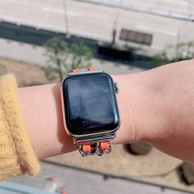 Apple Watch - Apple Watch アップルウォッチ チェーンステンレス本革バンドの通販 by Iwatch Band's shop｜ アップルウォッチならラクマ