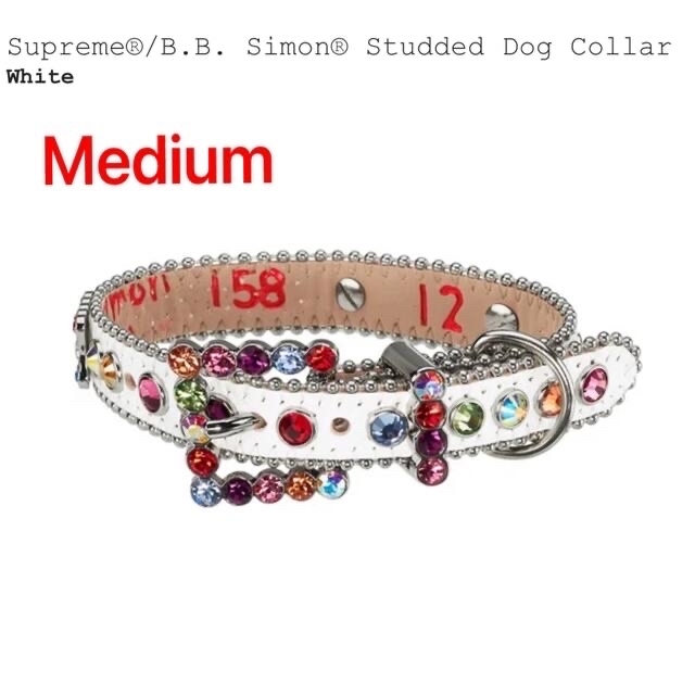 Supreme B.B. Simon Studded Dog Collar L - ベルト