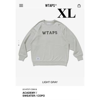 ダブルタップス(W)taps)のWTAPS 22ss ACADEMY LIGHT GRAY XL 新品未使用(スウェット)