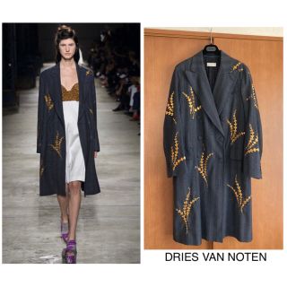 dries van noten ドリスヴァンノッテン バイカラーロングコート