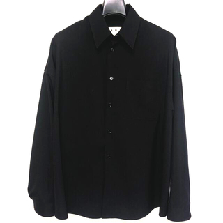 マルニ(Marni)のマルニ marni トロピカルウールシャツ 44 黒 ブラック(シャツ)