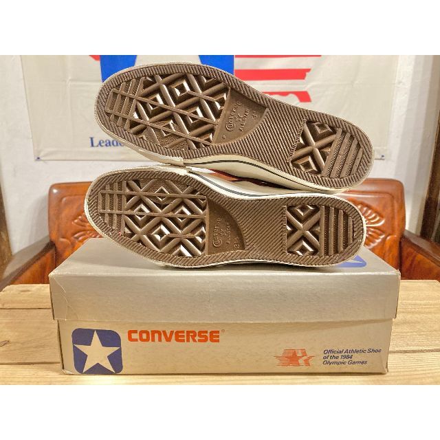 CONVERSE - ☆80s!USA!レア!コンバース オールスター 赤 銀箱 CONVERSE - ☆80s!USA!レア!コンバース オールスター 赤 銀箱