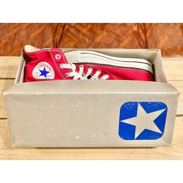 CONVERSE - ☆80s!USA!レア!コンバース オールスター 赤 銀箱 CONVERSE - ☆80s!USA!レア!コンバース オールスター 赤 銀箱