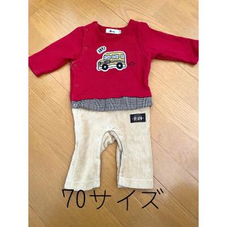 ベベ(BeBe)のカバーオール　ロンパース　70 男の子　ベビー服(ロンパース)