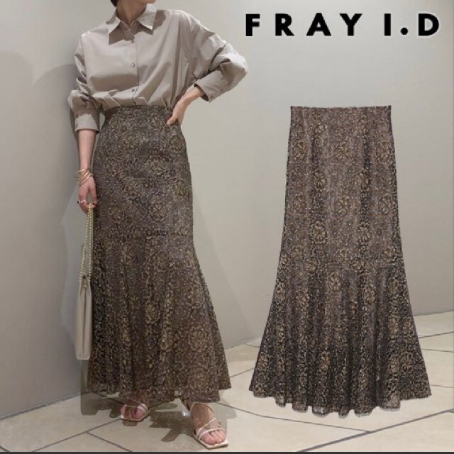 FRAY I.D(フレイアイディー)の専用　fray id レースナロー切替スカート レディースのスカート(ロングスカート)の商品写真